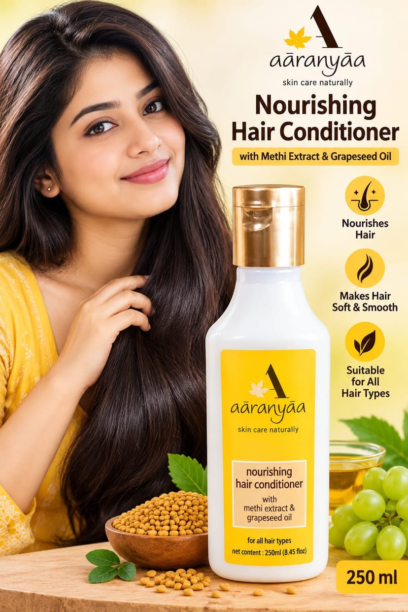 Aaranyaa Nourishing Hair Conditioner with Methi Extract & Grapeseed Oil – 250 ml. - Image 1